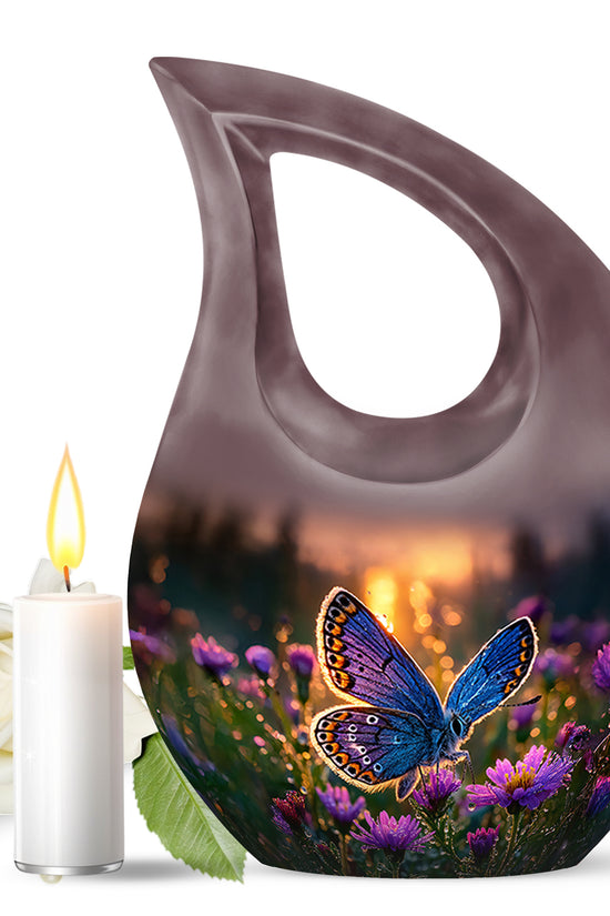 Personalized Eternal Butterfly Cremation Urns - Gold 10-inch, 200 cu in - Yatskia
