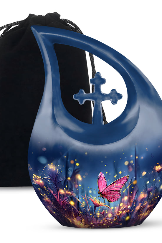 Butterfly Twilight Theme Cremation Urn - Premium Memorial Urn For Loved Ones