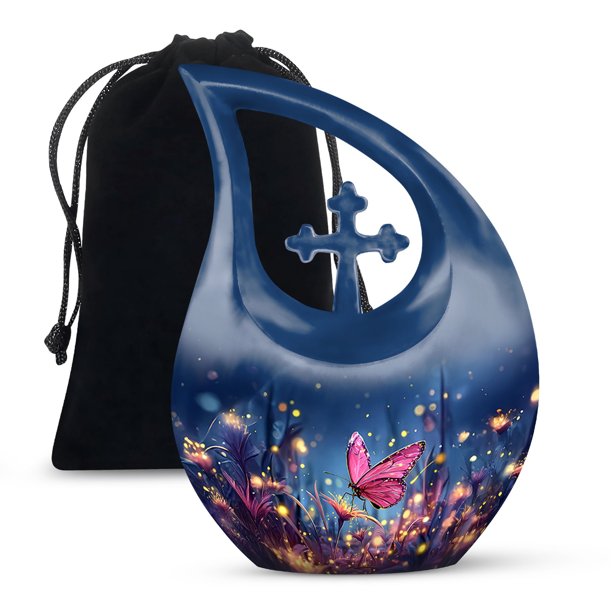 Butterfly Twilight Theme Cremation Urn - Premium Memorial Urn For Loved Ones