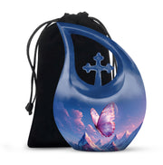 Butterfly Cremation Urn - Beautiful Mountain Funeral Urn For Ashes