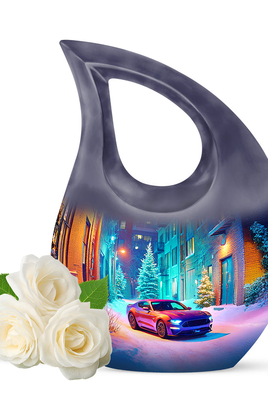 Remarkable Car Memorial Cremation Urns - Blue 10-inch, 200 cu in - Karyliz