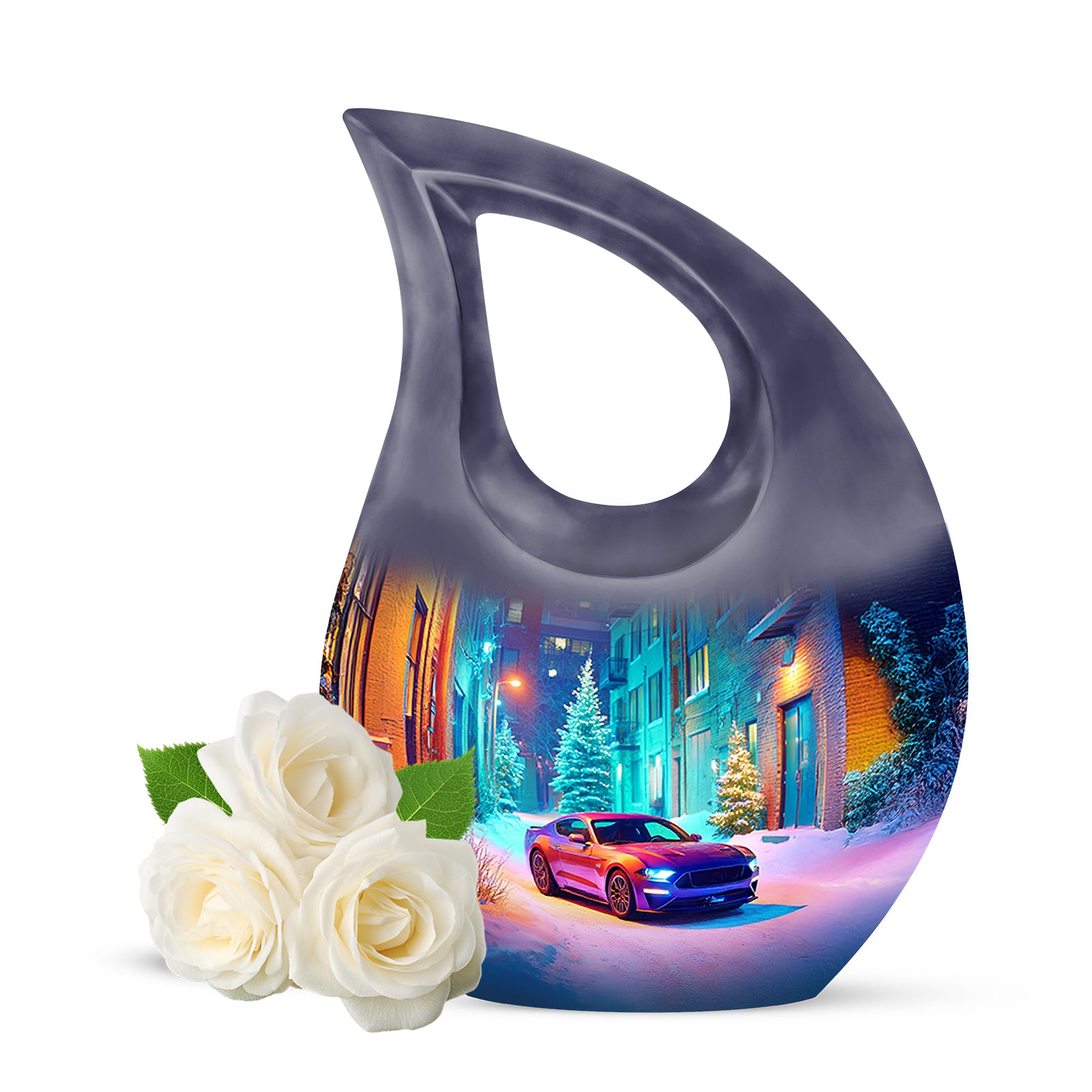 Remarkable Car Memorial Cremation Urns - Blue 10-inch, 200 cu in - Karyliz