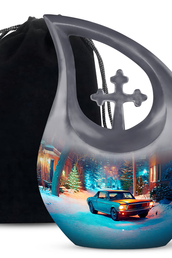 Old-School Themed Car Cremation Urn - Muscle Car Urns For Ashes