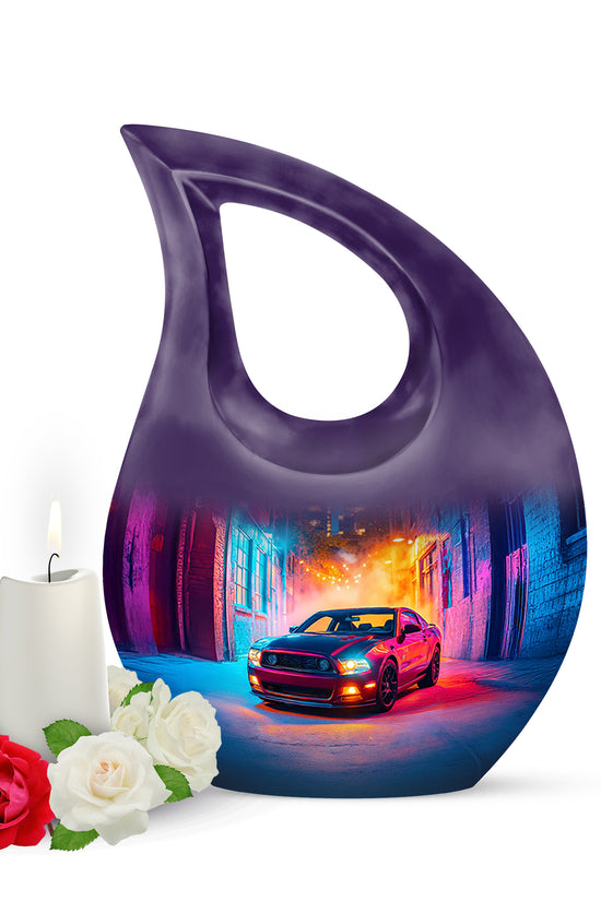 Radiant Car Memorial Cremation Urns - Purple 10-inch, 200 cu in - Karyliz