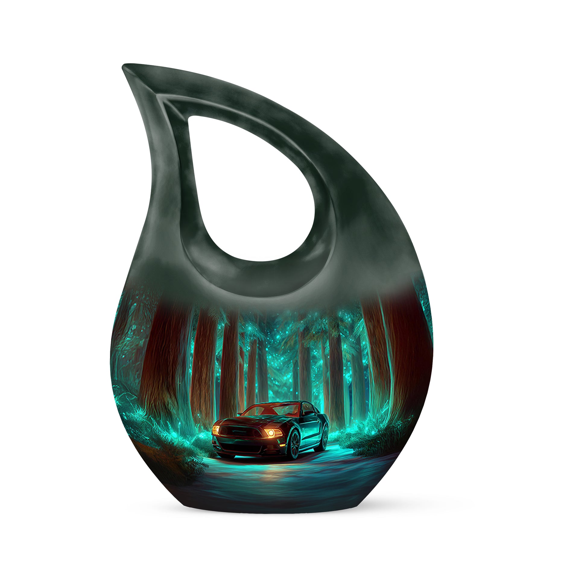 Teal Car Cremation Urns - Glorious Homage 10-inch, 200 cu in - Karyliz