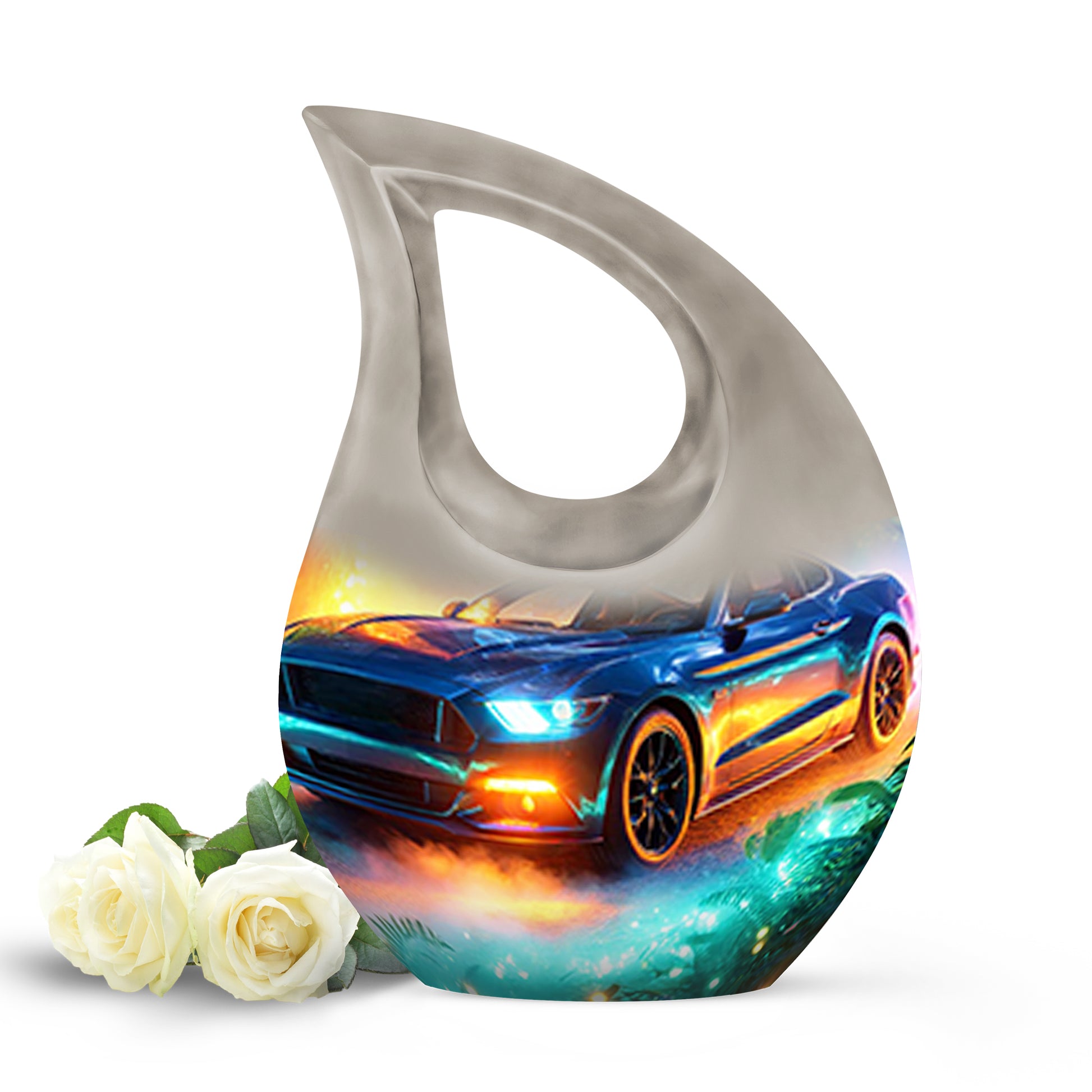 Regal Car Memorial Cremation Urns - Teal 10-inch, 200 cu in - Karyliz
