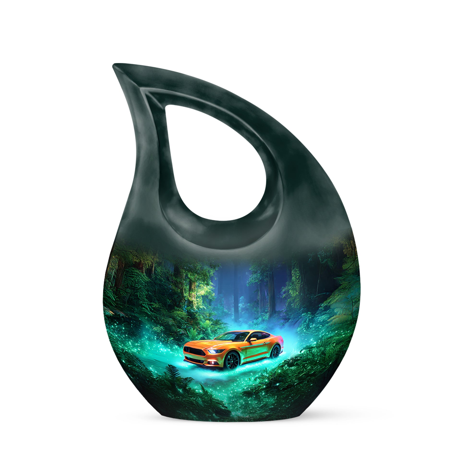 Remarkable Car Memorial Cremation Urns - Teal 10-inch, 200 cu in - Karyliz