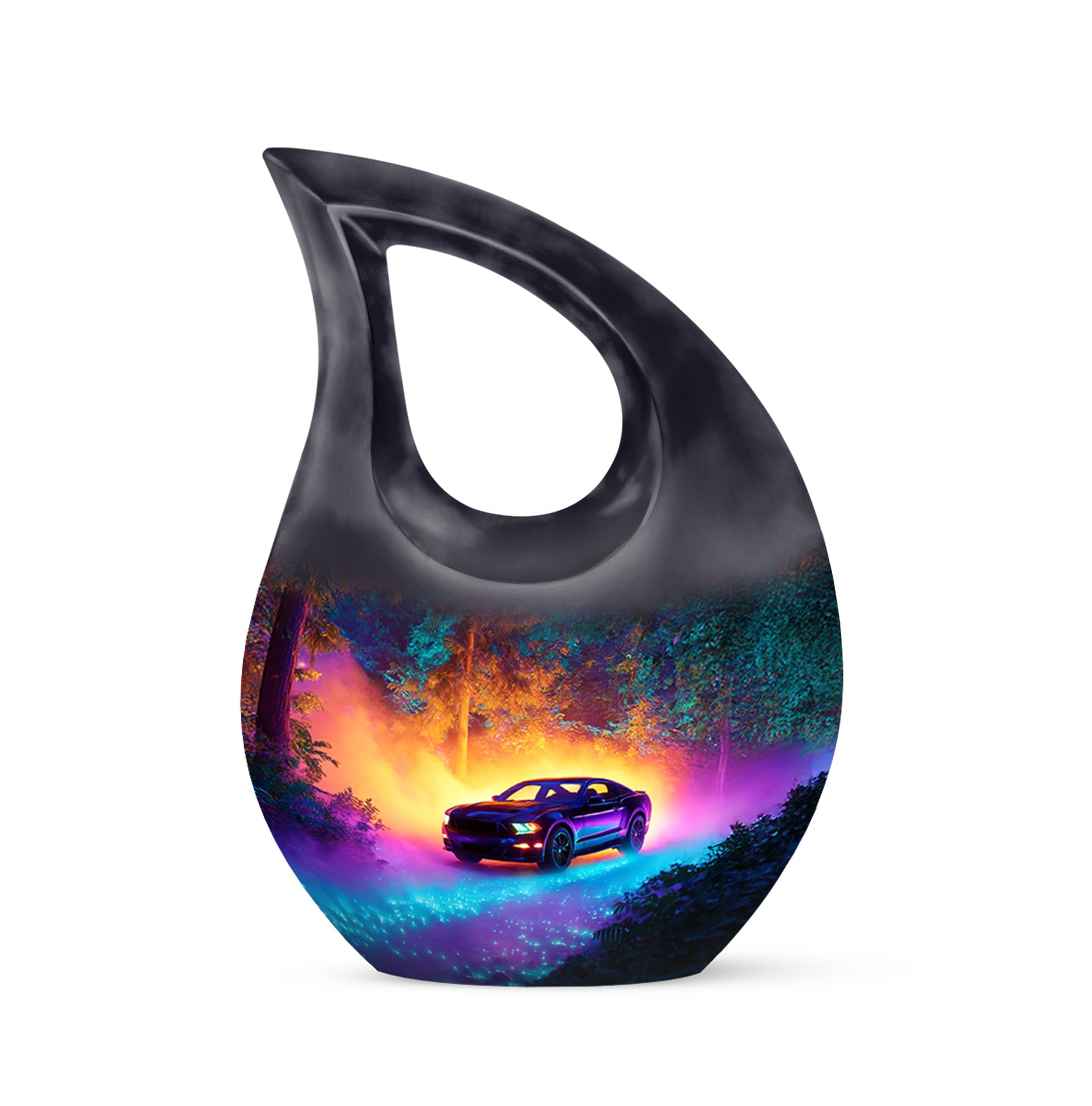 Personalized Magnificent Car Cremation Urns - Blue 10-inch, 200 cu in - Karyliz
