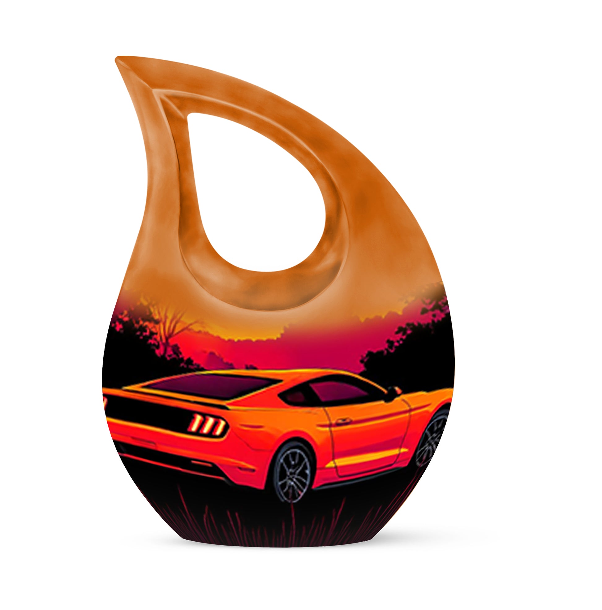Red Car Cremation Urns - Opulent Homage 10-inch, 200 cu in - Karyliz