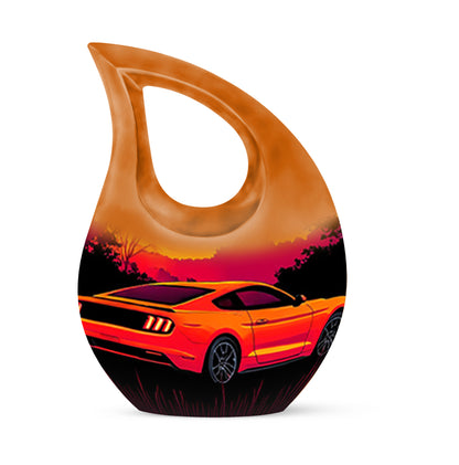 Red Car Cremation Urns - Opulent Homage 10-inch, 200 cu in - Karyliz