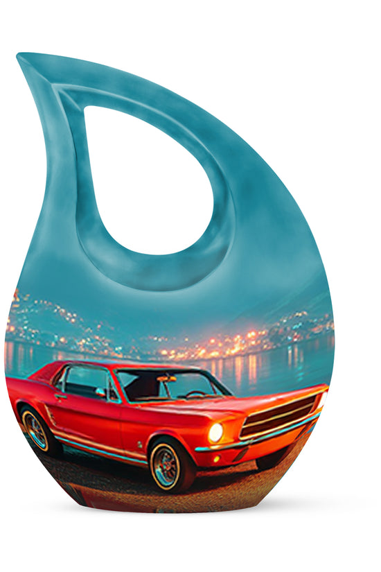 Teal Beloved Car Cremation Urns for Human Ashes - 10-inch, 200 cu in - Karyliz