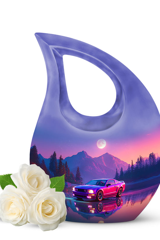 Regal Car Memorial Cremation Urns - Blue 10-inch, 200 cu in - Karyliz