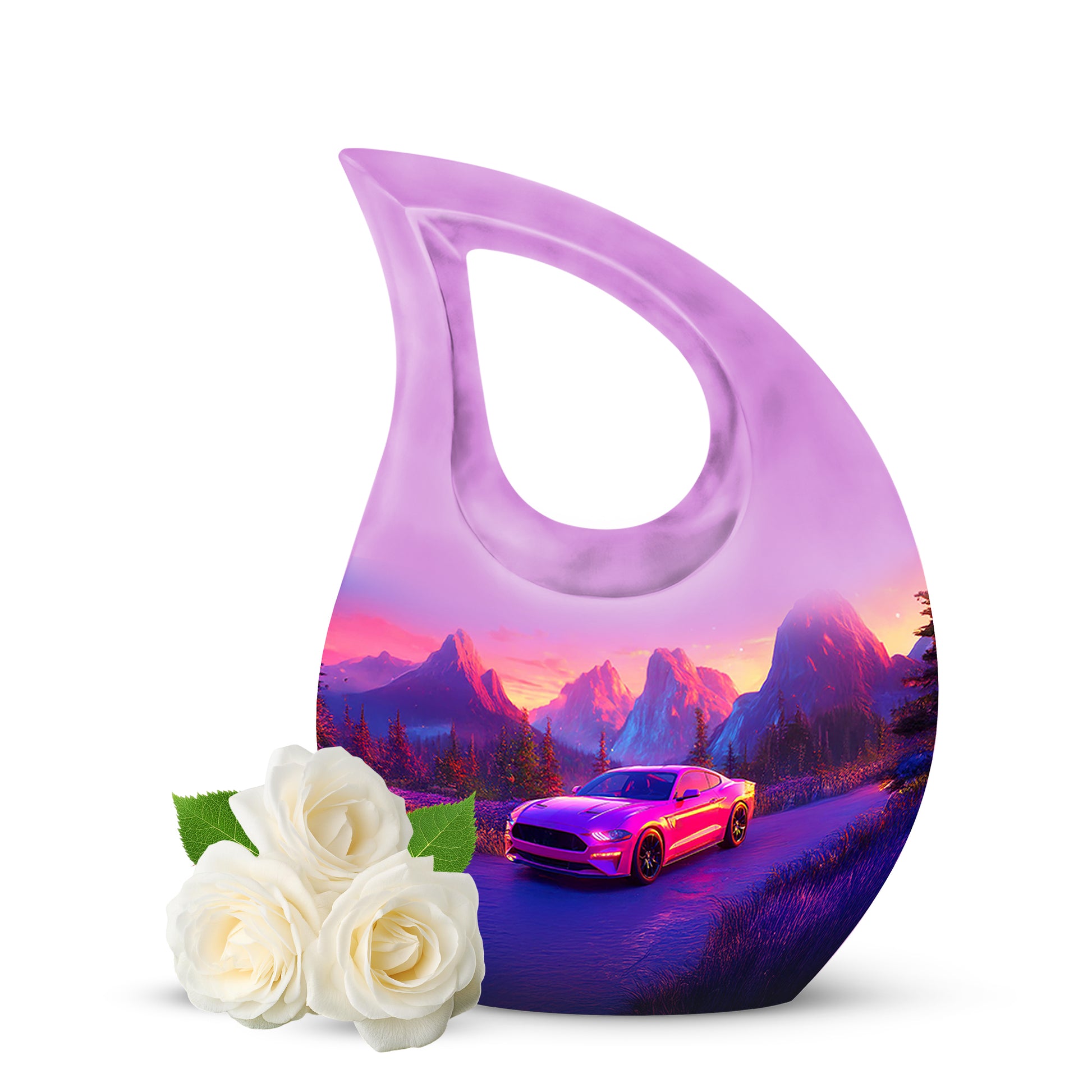 Harmonious Car Cremation Urns for Human Ashes - Pink 10-inch - Karyliz
