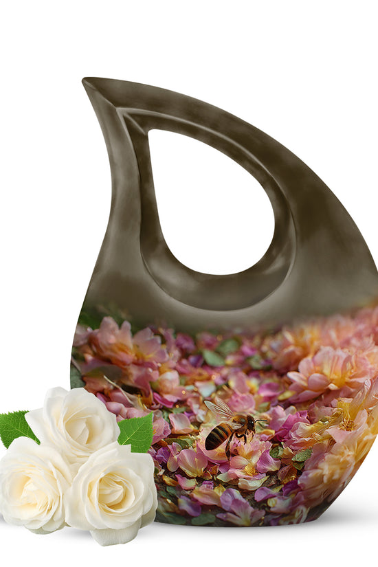 Lustrous Bee Cremation Urns for Human Ashes - Gold 10-inch - Karyliz