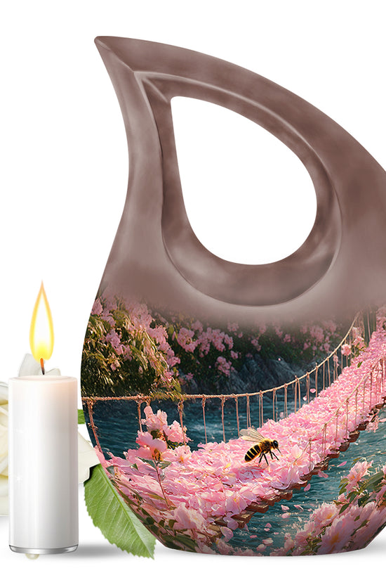 Distinguished Gold Bee Cremation Urn for Ashes - 10-inch, 200 cu in - Karyliz