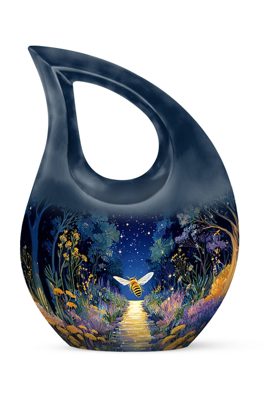 Harmonious Bee Cremation Urns for Human Ashes - Blue 10-inch - Karyliz