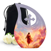Divine Jesus Funeral Urn - Religious Cremation Urn For Human Ashes