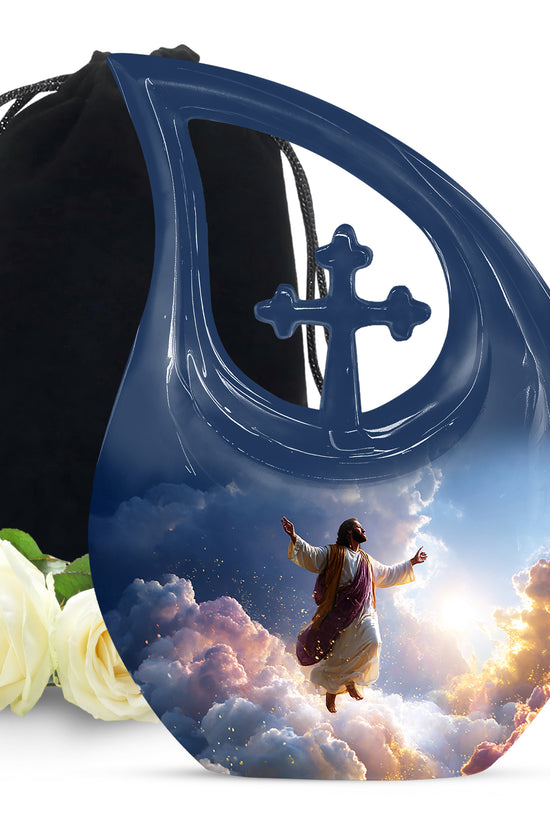 Spiritual Jesus Ashes Urn - Christian Cremation Urn For Loved Ones
