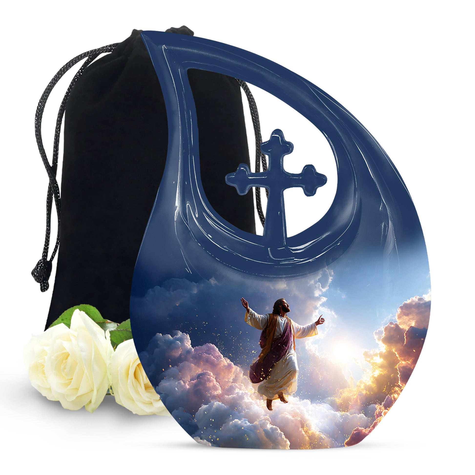 Spiritual Jesus Ashes Urn - Christian Cremation Urn For Loved Ones