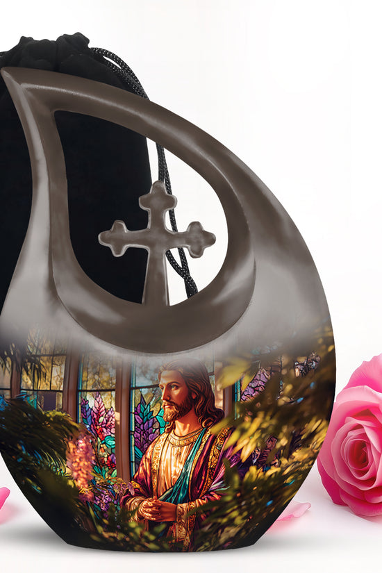 Jesus Portrait Cremation Urn - Funeral Urn For Men & Women