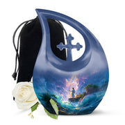 Jesus Ocean Waves Cremation Urn - Jesus Sea View Cremation Urn For Burial