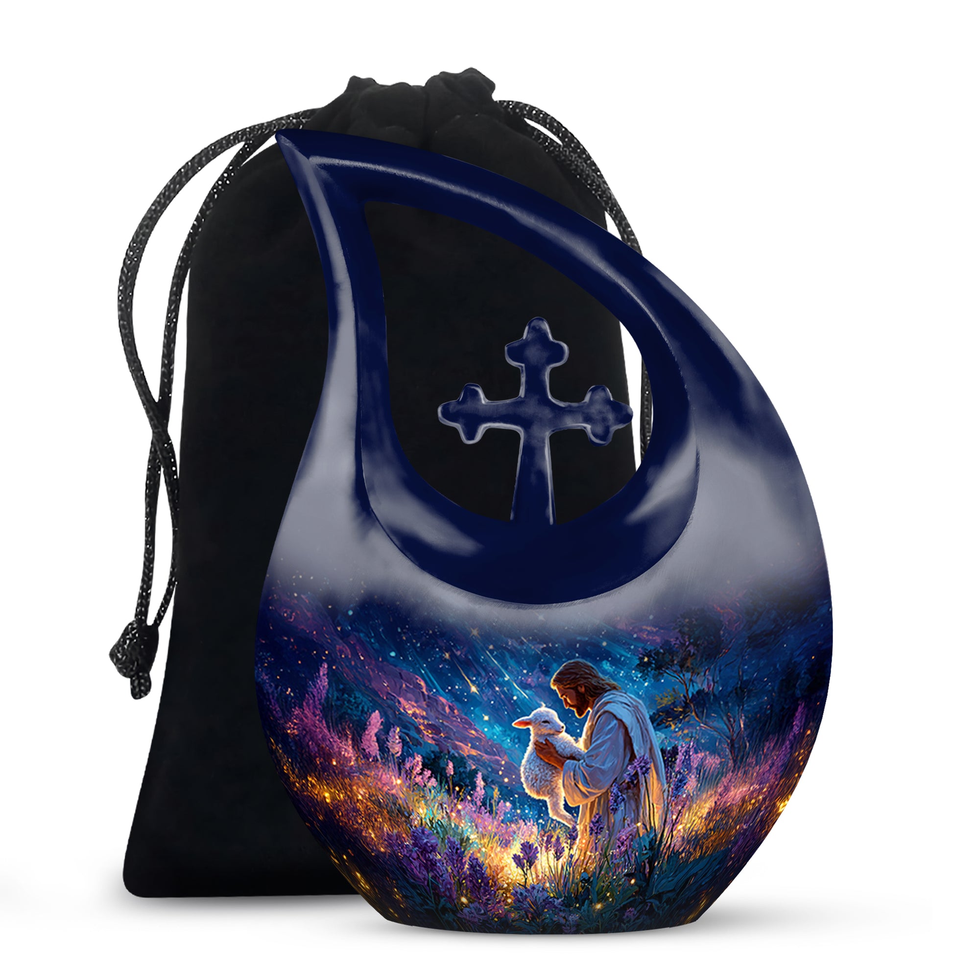 Spiritual Jesus Funeral Urn - Christian Memorial Urn For Loved Ones