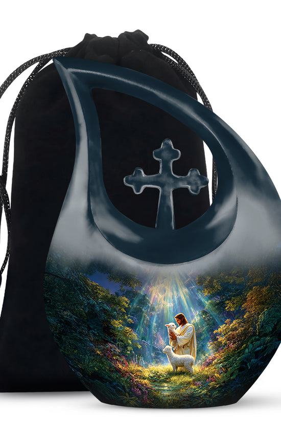 Jesus Cremation Urn - Heavenly Light Memorial Urn For Loved Ones