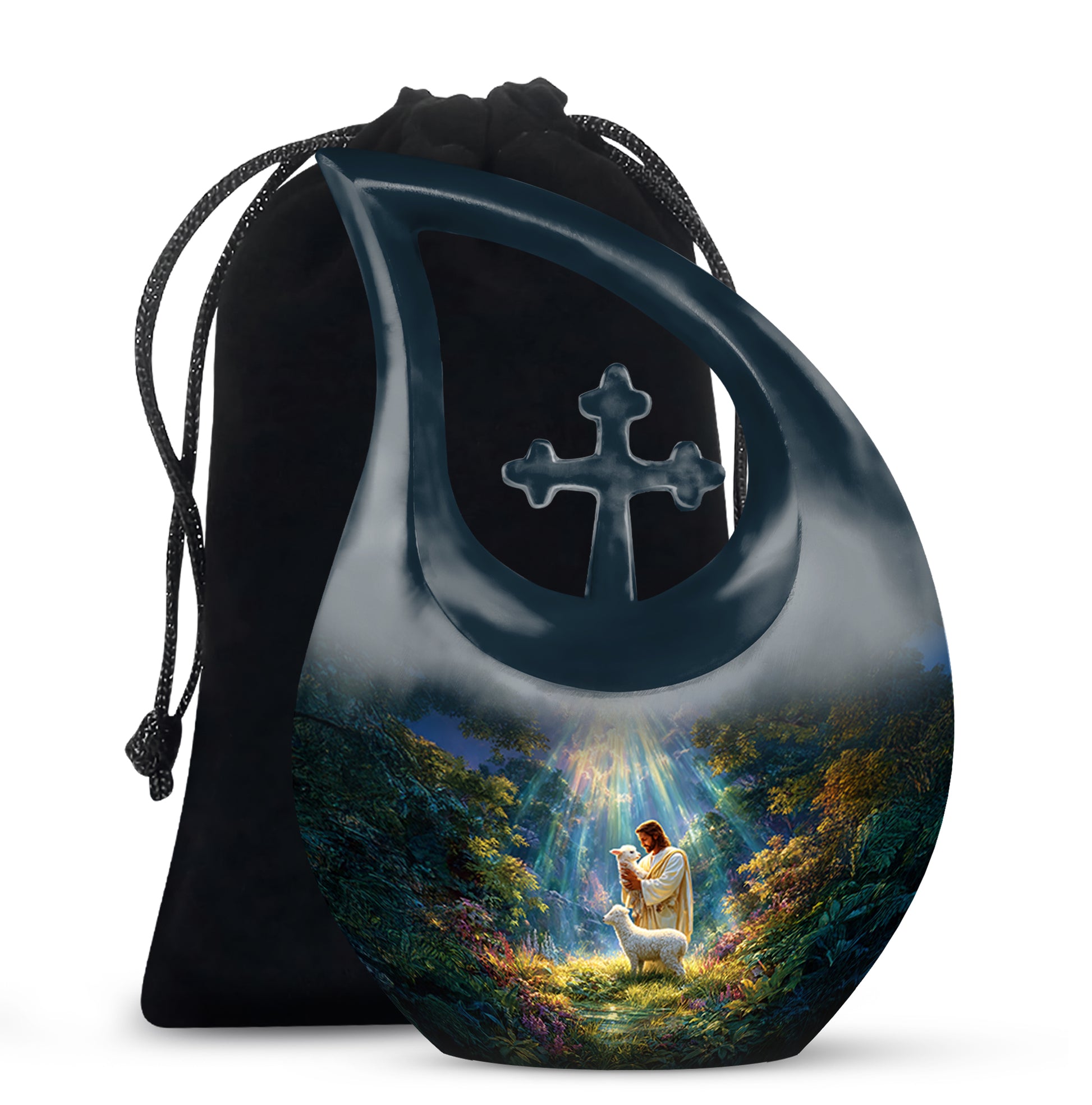 Jesus Cremation Urn - Heavenly Light Memorial Urn For Loved Ones