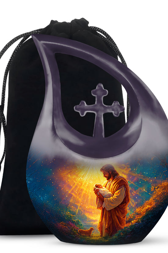 Loving Jesus Funeral Urn - Divine Light Cremation Urn For Adult Ashes