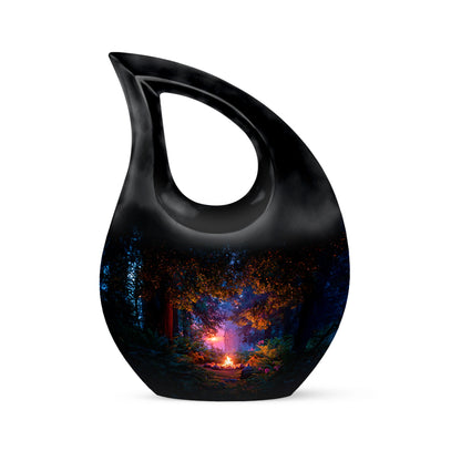 Black Campfire Cremation Urns - Imperial Blessing 10-inch, 200 cu in - Karyliz