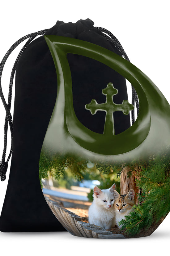 Cat Funeral Urn - Couple Cremation Urn For Pet Ashes
