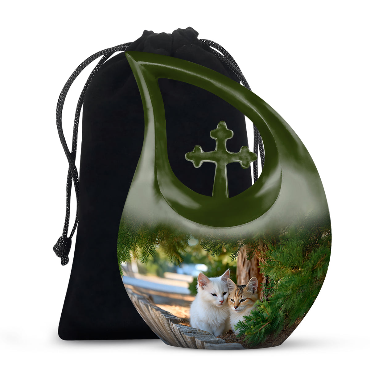 Cat Funeral Urn - Couple Cremation Urn For Pet Ashes