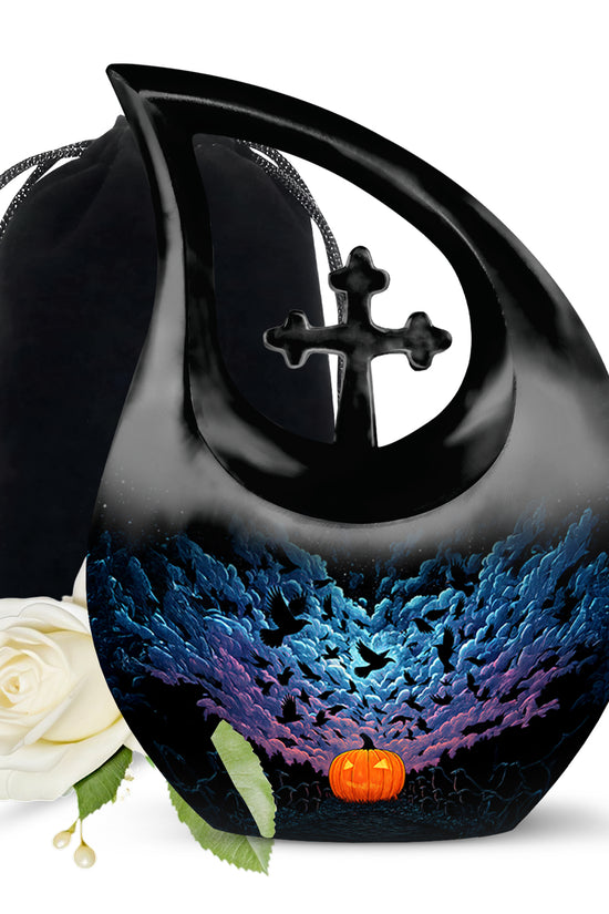 Artistic Halloween Funeral Urn - Cremation Urn For Male & Female Ashes