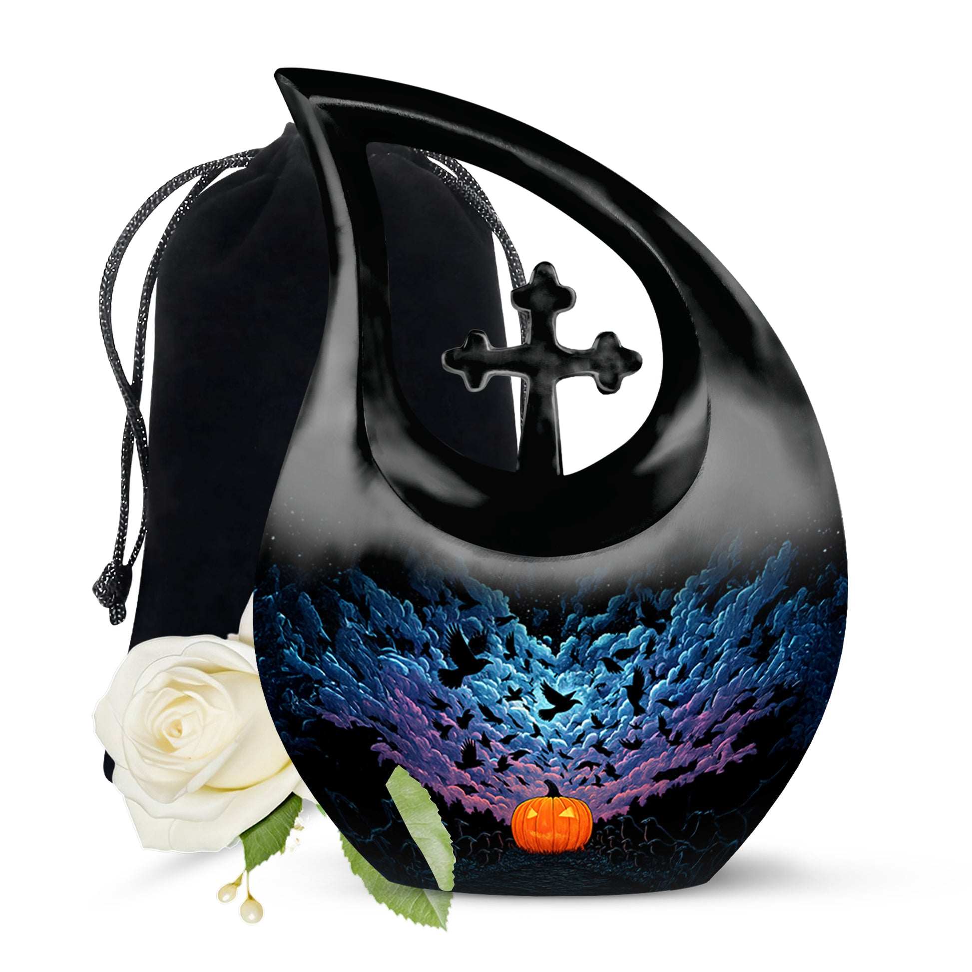 Artistic Halloween Funeral Urn - Cremation Urn For Male & Female Ashes