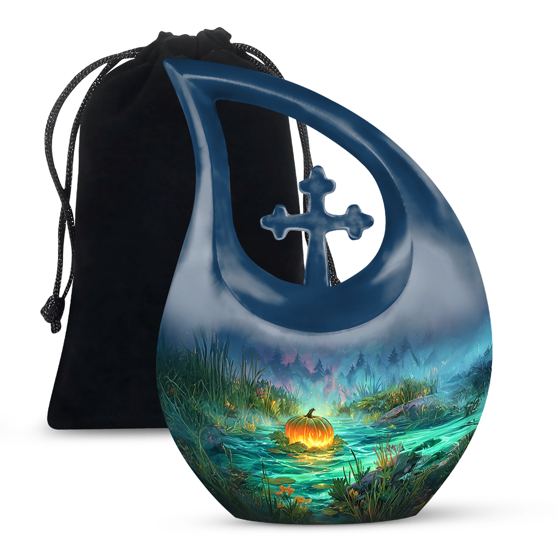Magical Pumpkin Funeral Urn - Halloween Theme Cremation Urn For Ashes