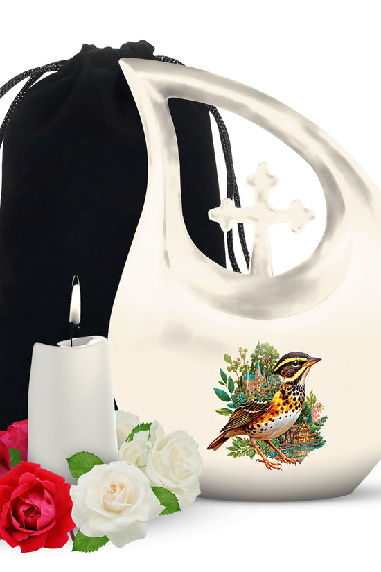 Nature Village Bird Urn - Artistic Funeral Urn for Dad & Mom