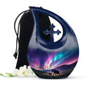 Elephant Theme Funeral Urn - Aurora Borealis Theme Cremation Urn For Ashes