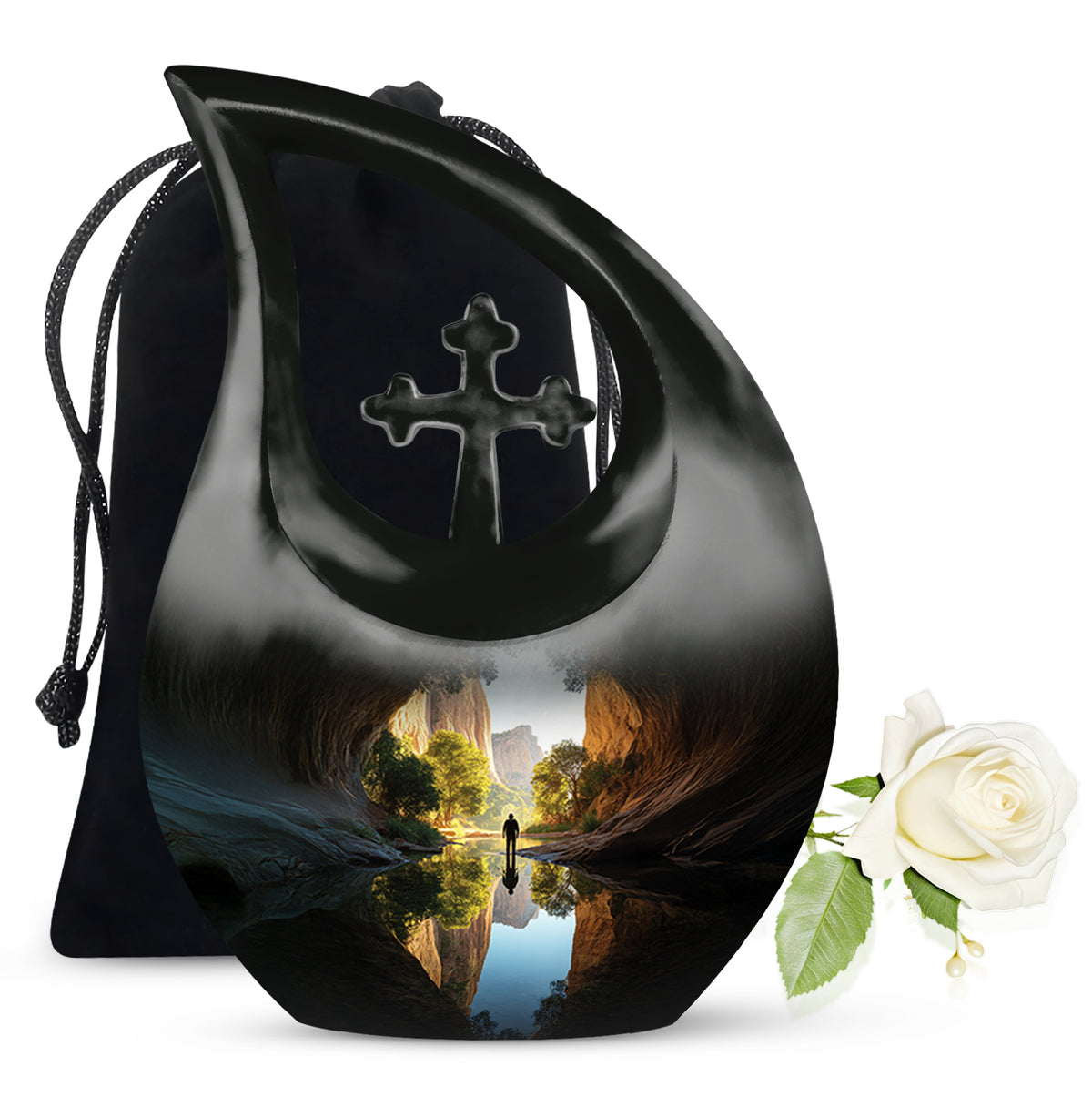 Fishing Cremation Urn For Ashes - Aluminium Memorial Urn For Adult