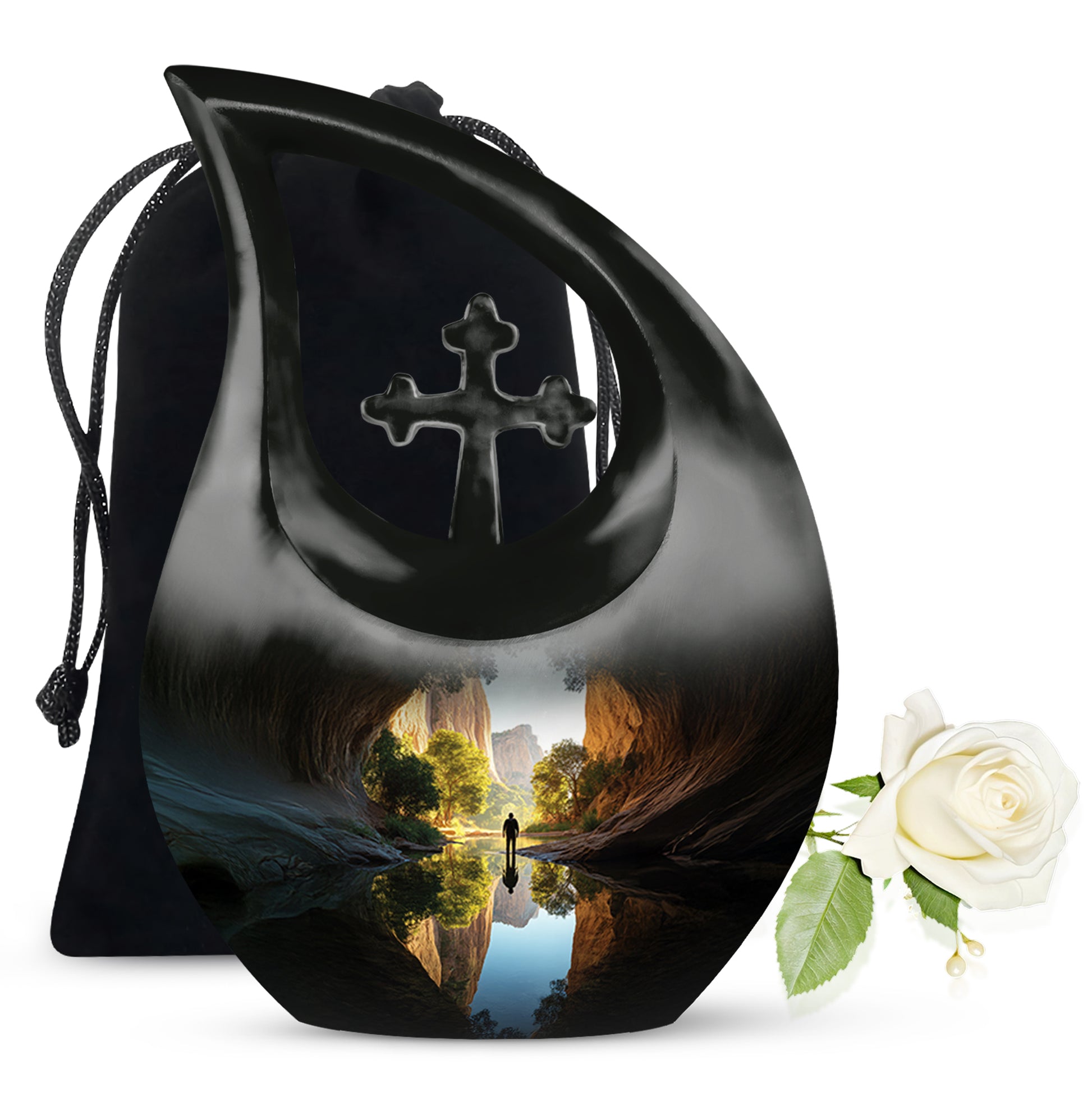 Fishing Cremation Urn For Ashes - Aluminium Memorial Urn For Adult