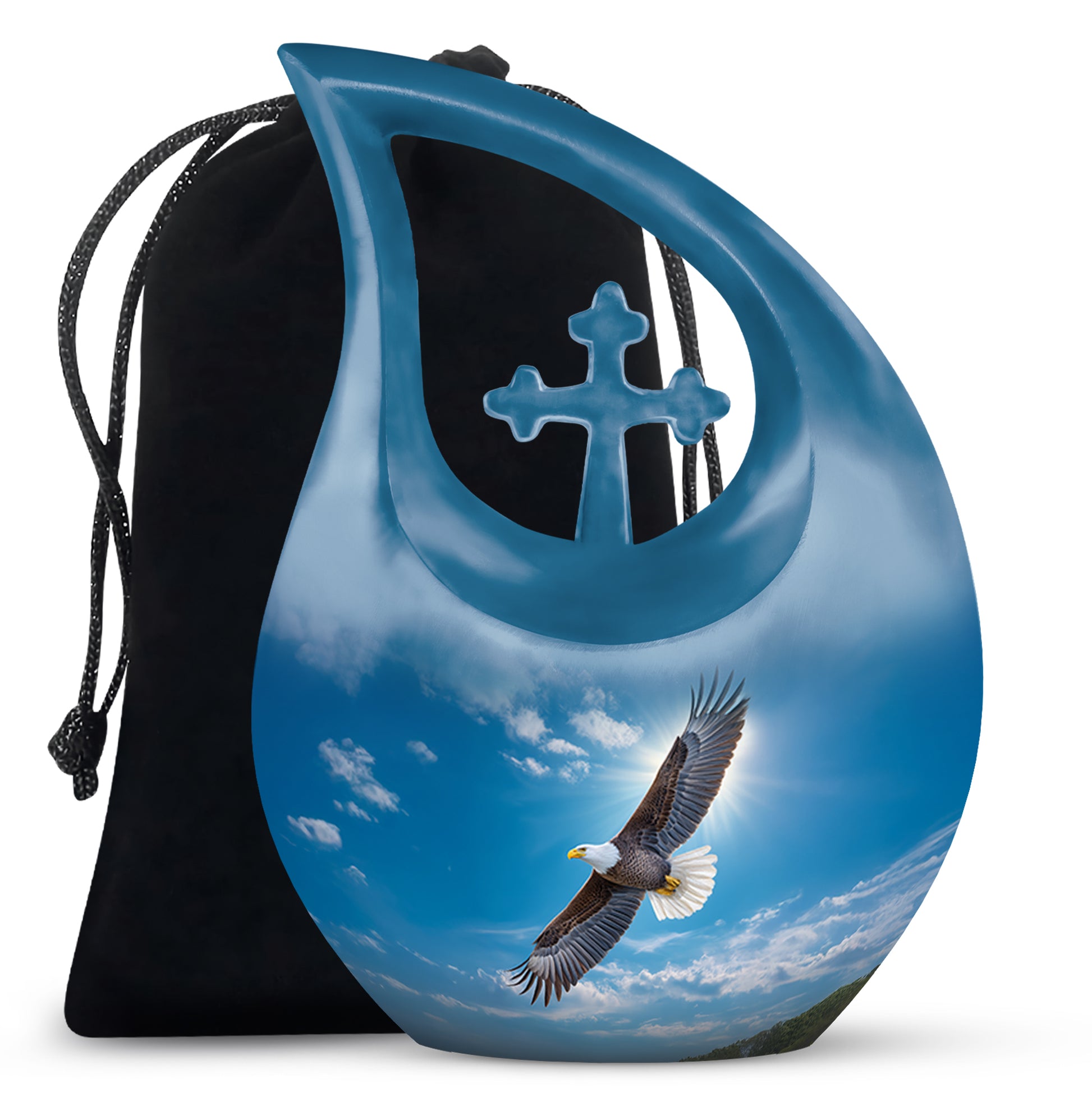 Eagle Theme Funeral Urn - Large Cremation Urn For Adult Ashes