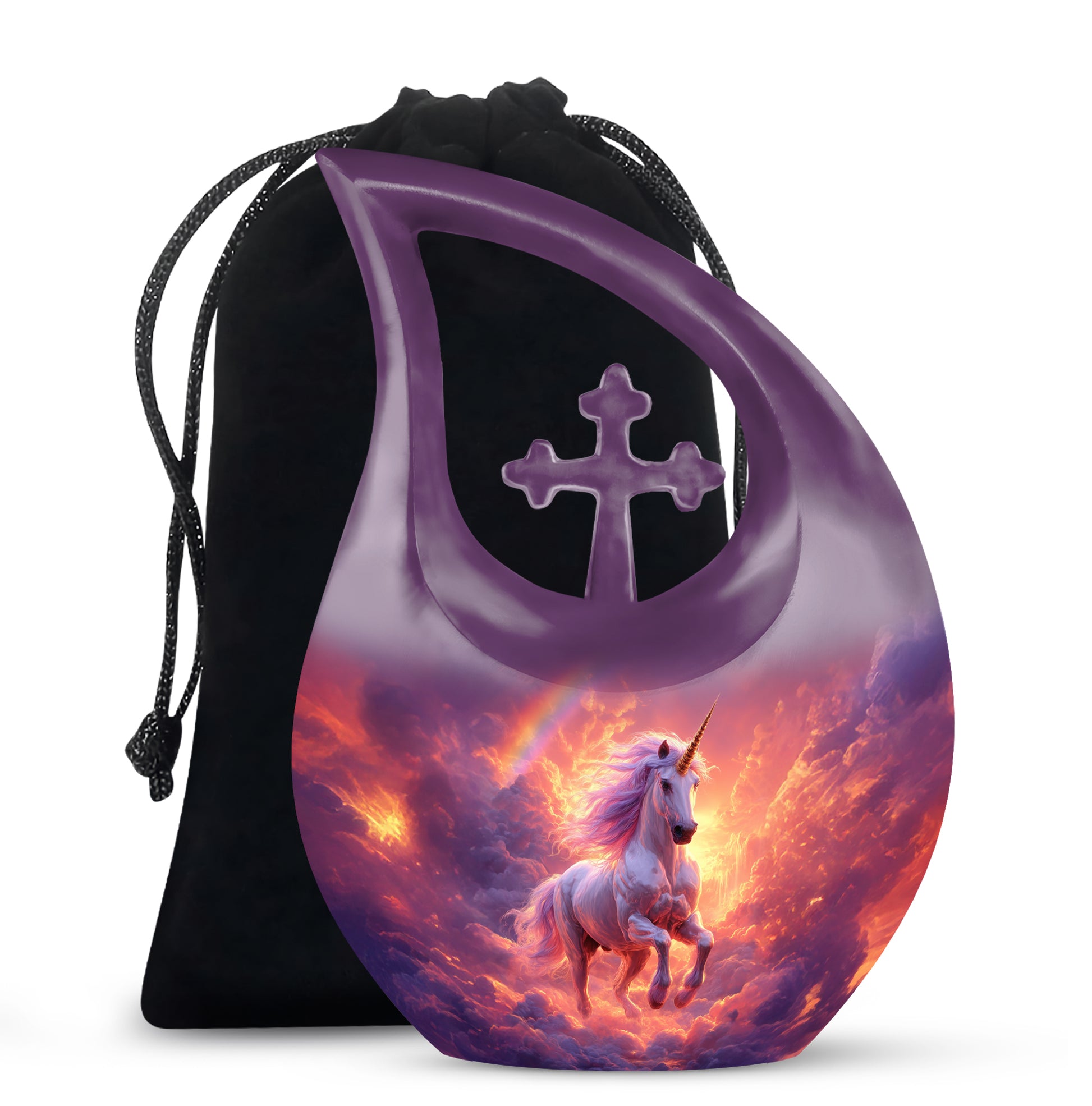 Unicorn Theme Funeral Urn - Spiritual Theme Memorial Urn For Adult Ashes