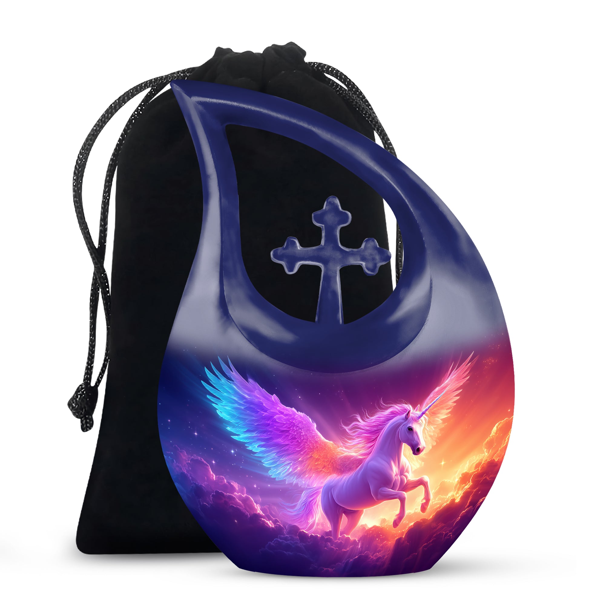 Beautiful Unicorn Cremation Urn - Large Funeral Urn For Human Ashes