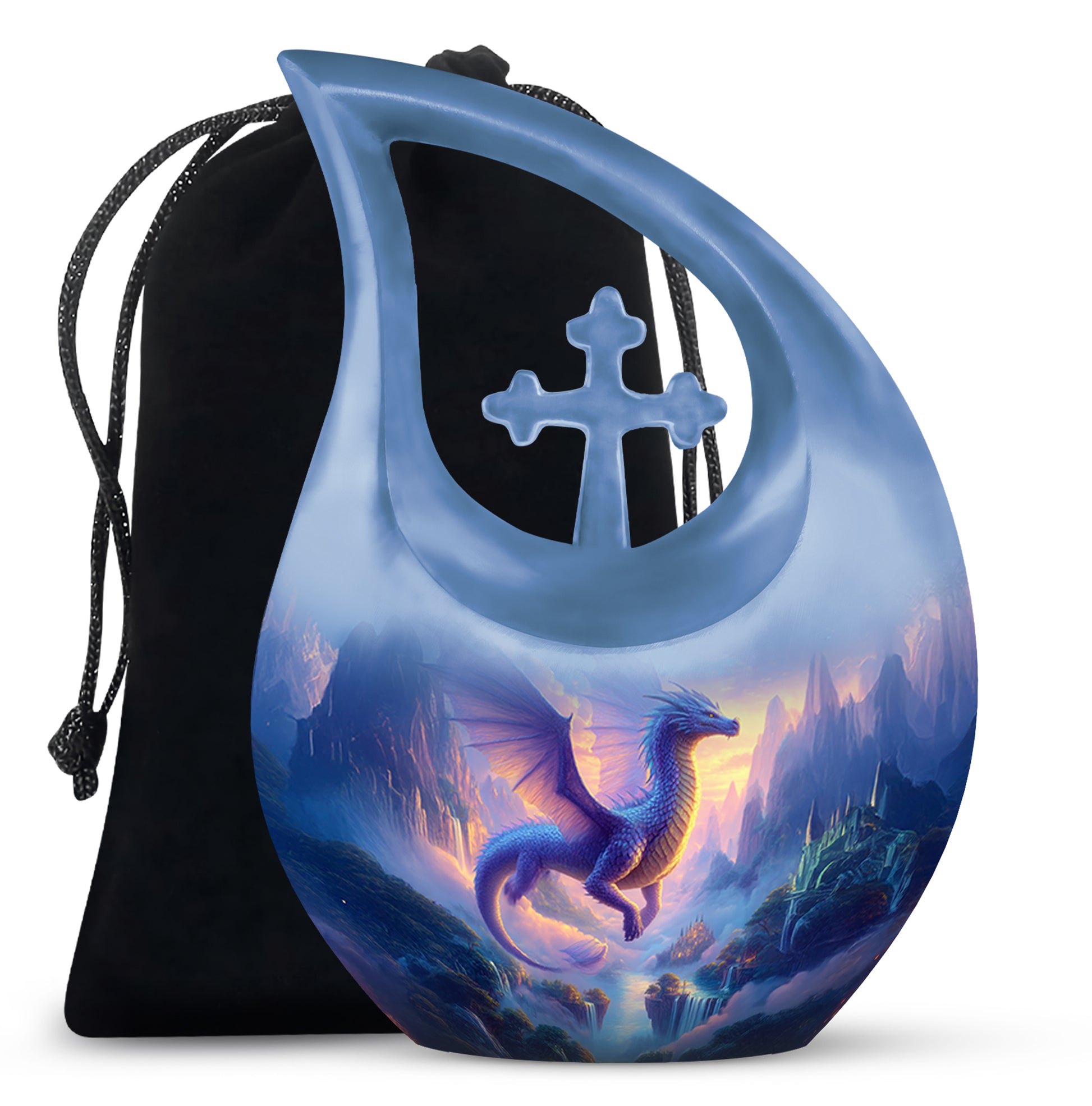 Artistic Dragon Funeral Urn - Unique Fantasy Cremation Urn For Adult Ashes