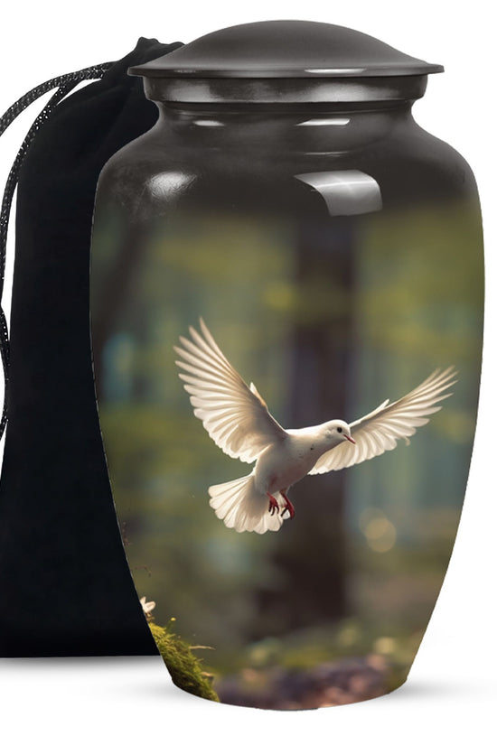 Dove Bird Funeral Urn - Large Memorial Urn For Male & Female