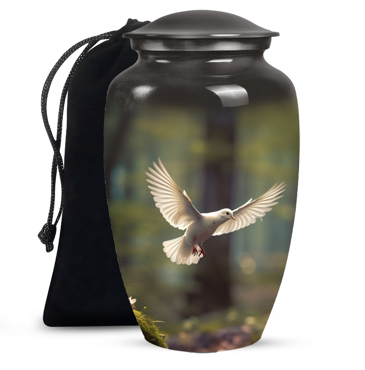 Dove Bird Funeral Urn - Large Memorial Urn For Male & Female