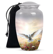 Dove Bird Cremation Urn - White Funeral Urn For Loved Ones