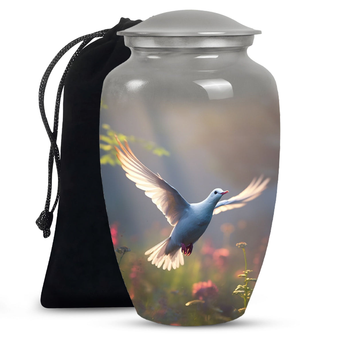 Dove Bird Theme Cremation Urn - Large Memorial Urn For Female