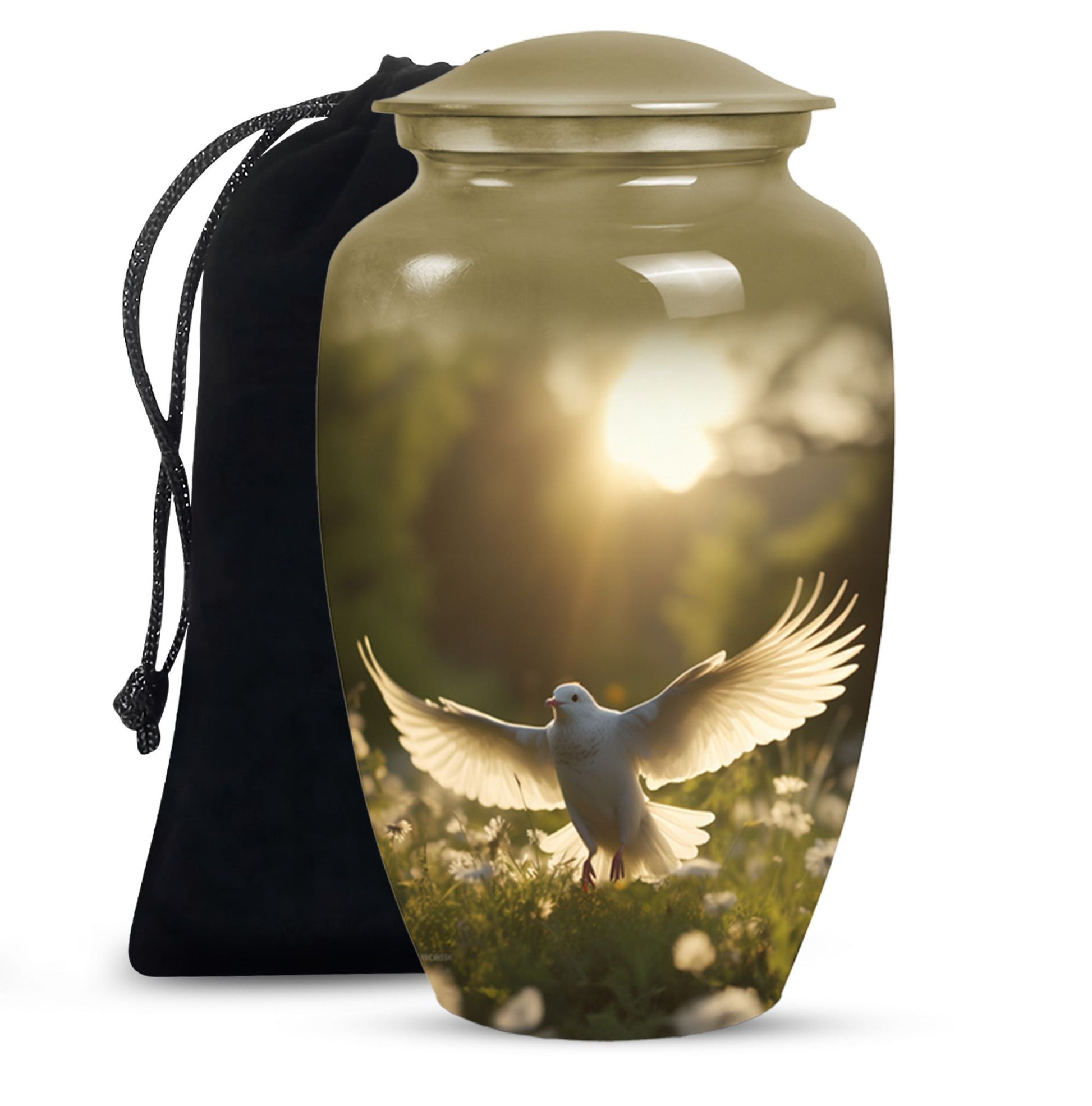 Dove Funeral Urn - Divine Funeral Cremation Urn For Male & Female