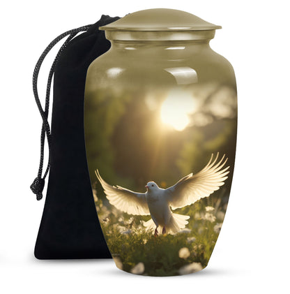 Dove Funeral Urn - Divine Funeral Cremation Urn For Male & Female