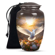 Floral Dove Memorial Urn For Ashes - Elegant Funeral Urn For Adult Ashes